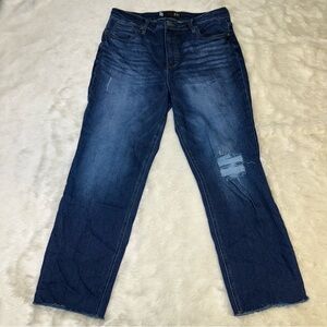 Kut From the Kloth Rachael FabAb Mom Jeans distressed size‎ 12 raw hem